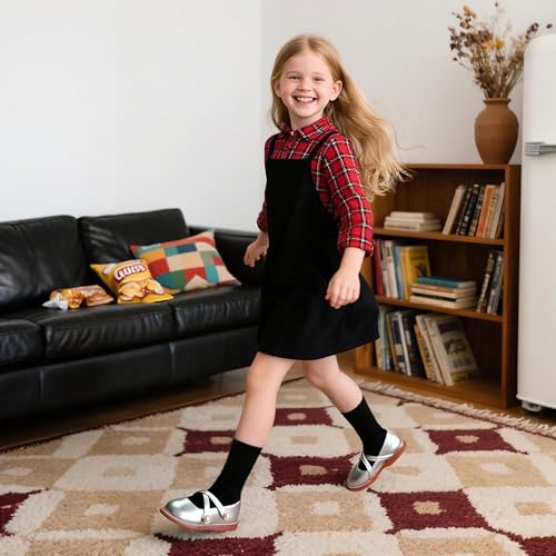 Image of Flaryzone Toddler Little Girl Mary Jane School Uniform Oxfords Flat Dress Shoes