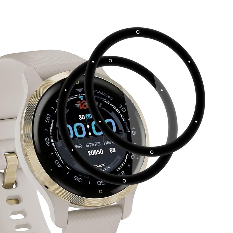 SkyKeep (2 Stücke für Schutzfolie Garmin Venu 2s Panzerglasfolie (PMMA)(Ultra-klar)(HD Klare)(Kratzfest) für Displayschutz Garmin Venu 2s Screen Protector Folie