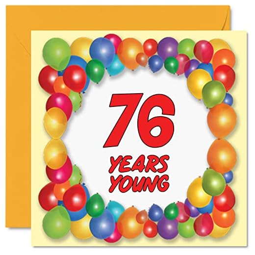 Divertidas tarjetas de cumpleaños 76 para hombres y mujeres, años jóvenes, tarjeta de feliz cumpleaños para papá, gran abuelo, abuelo, tía, abuela, madre, tío y niñera, tarjetas de felicitación,