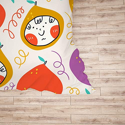 Housse de couette garçon poires colorées lit polyester doux - 6