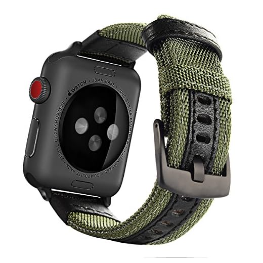 Maxjoy Compatible with Apple Watch Band, 42mm 44mm 45mm Nylon Strap Replacement Bands with Metal Clasp Compatible with Apple iWatch SE Series 7 6 5 4 3 2 1 Sport & Edition, Army Green