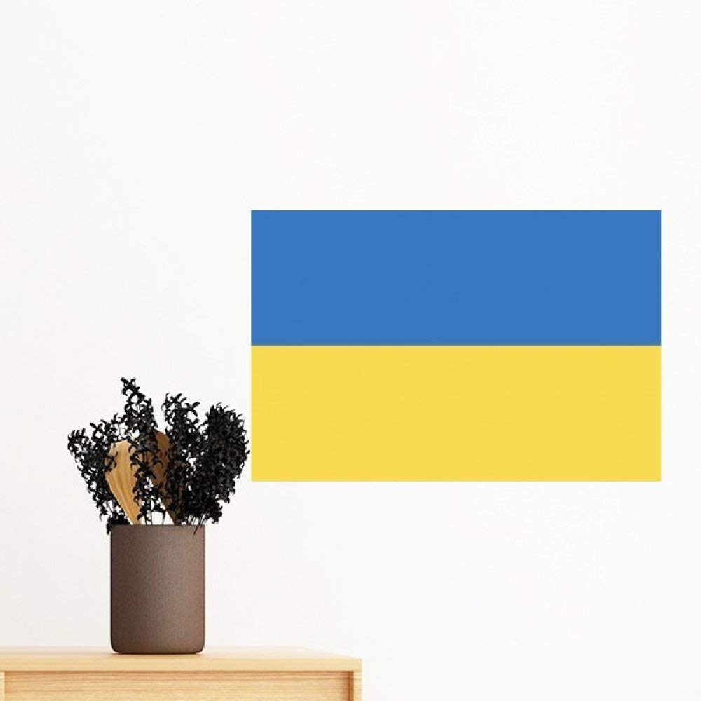 Autocollant Ukraine drapeau national art mural sticker amovible 35cm