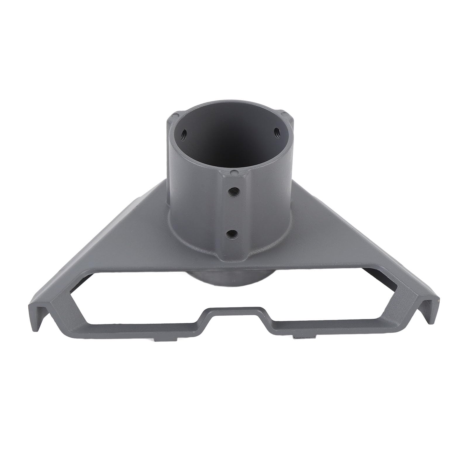 Adaptateur de Tuyau Satellite, Support de Montage Réglable en Alliage d'aluminium à Rotation à 360 Degrés, Support de Base Large avec Stable, Idéal pour Poteau de 2,1 Pouces (GRAY)
