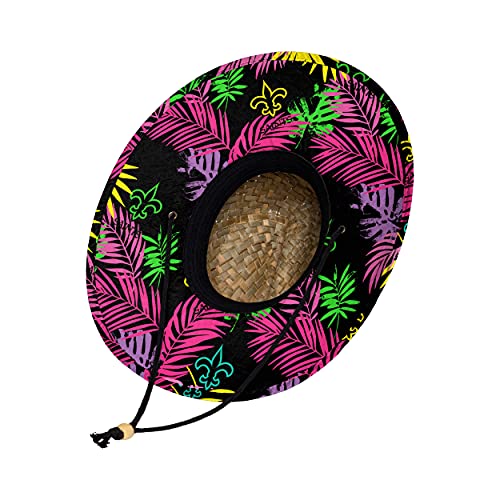 Image of FOCO Men's NCAA College Team Logo Floral Straw Sun Hat