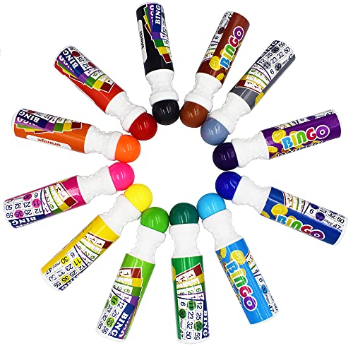 Image of Yuanhe Bingo Daubers Dot Markers - Mixed Colors Set of 48 Pack-12Colors