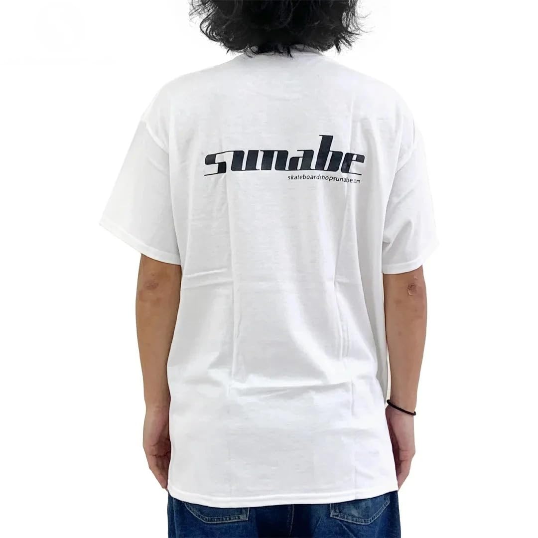 [Sunabe] SKATEBOARD SHOP スナベオリジナル Tシャツ SHOP LOGO TEE WHITE ホワイト NO5