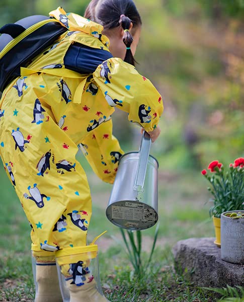 Waterproof Outdoor Activity Wear Set for Girls Boys Toddler Yellow 3T-7Y2