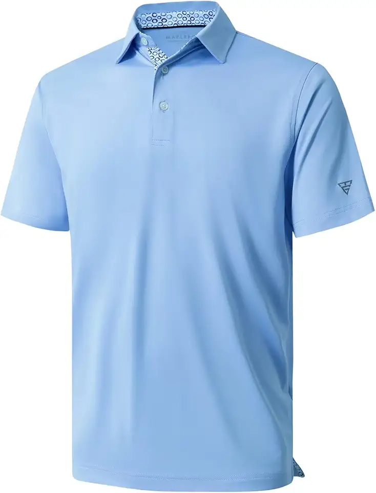 Mens Polo Shirts Short and Long Sleeve Casual Solid Stylish Dry Fit Performance Designed Collared Golf Polo Shirts for Men