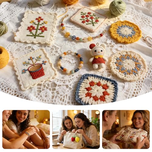 Image of Soft 1500Y 15 Pearl Balls Cardinal Size 8 Rainbow Colors for Crochet Hardanger Cross Stitch Needlepoint Hand Embroidery