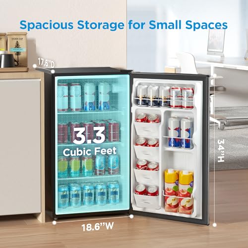 Image of Midea 3.3 Cu.ft Mini Fridge, Energy Star Certified, Low Noise for Office