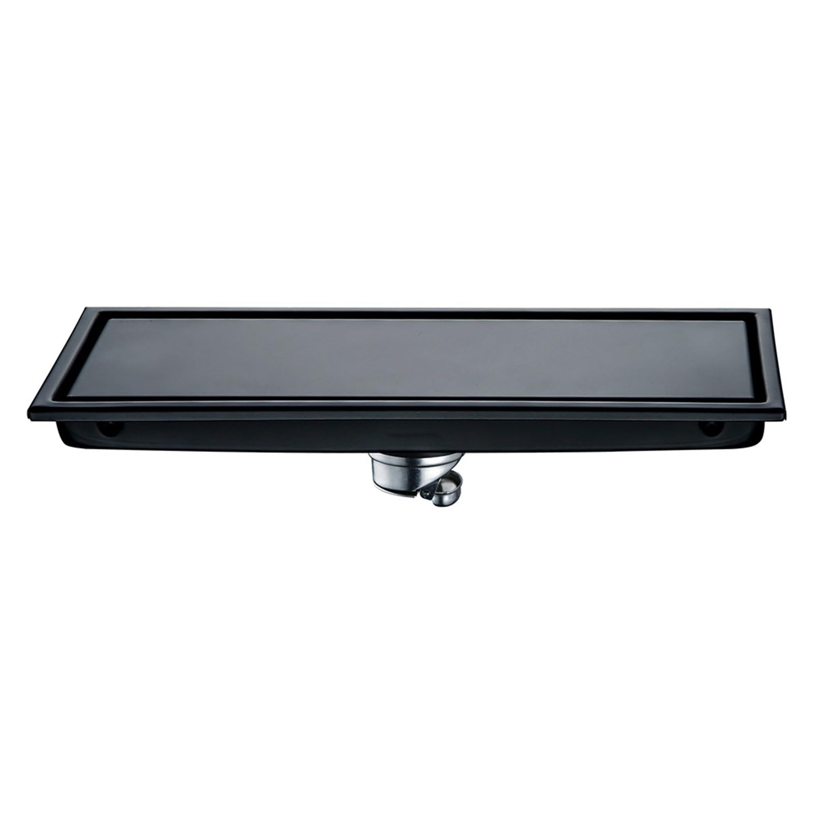 Invisible Floor Drain 304 Stainless Steel Square Bathroom Washroom Drainage Grate Waste Drainer Floor Filler Black(30 Cm)