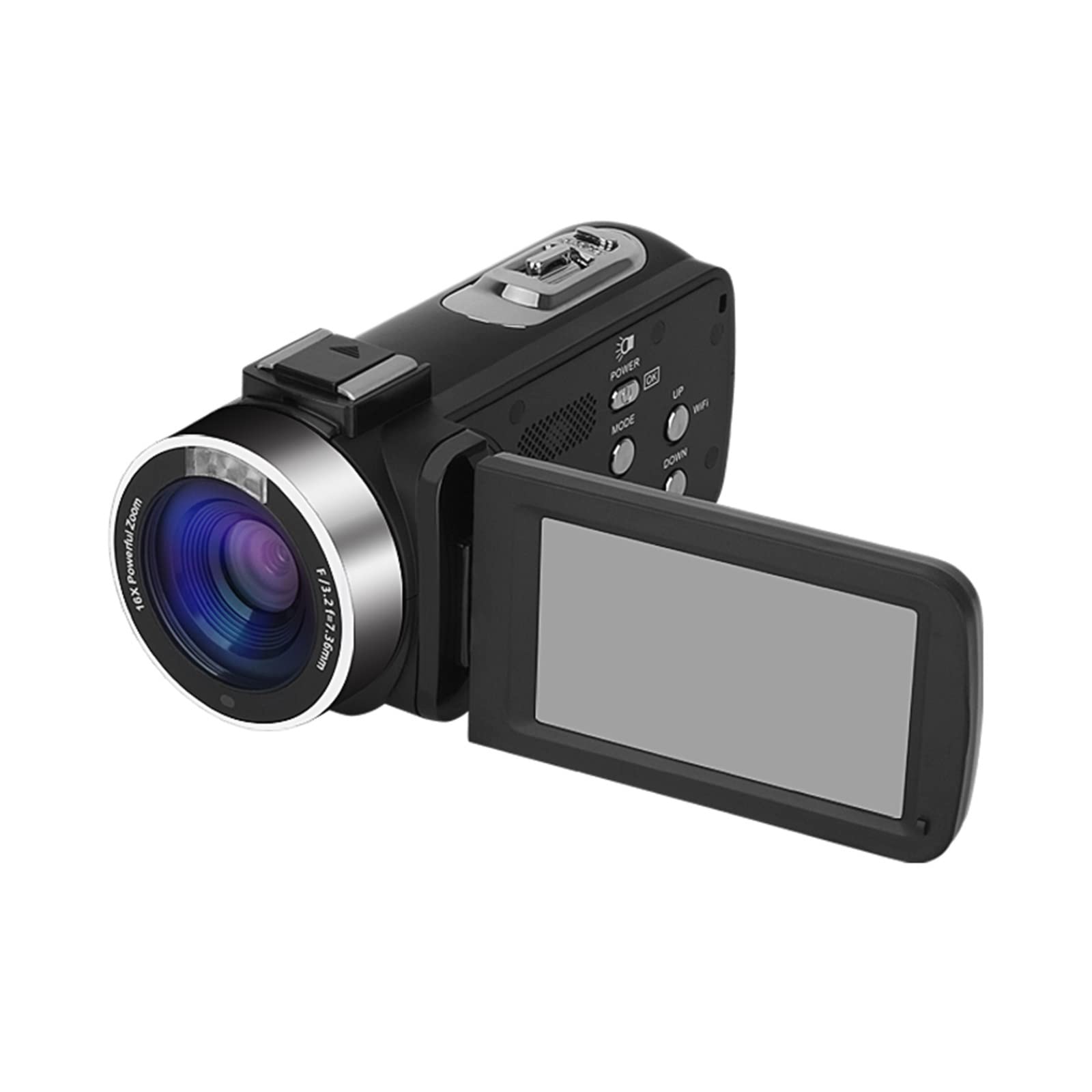 Macchina fotografica digitale, Videocamere digitali 18X 4K Videocamera Time Lapse Vlog for blog Ruota Touch Screen 48MP Registratore fotografico(No SD Card,Kit With Lens)
