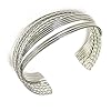 Linpeng-Twisted-Style-Metal-Open-Cuff-Women-Bangle-Bracelet-Silver Linpeng Twisted Style Metal Open Cuff Women Bangle Bracelet, Silver
