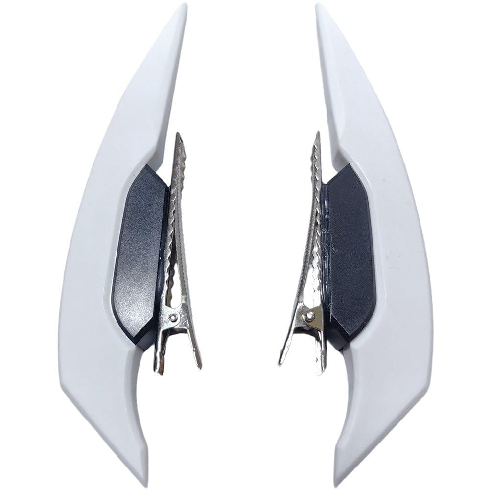 Casiler Women's White Cyberpunk Hair Clips, Y2k Hair Clips Future Machinery Duckbill Clip Punk Hairpin For Halloween Robot Cosplay Headwear