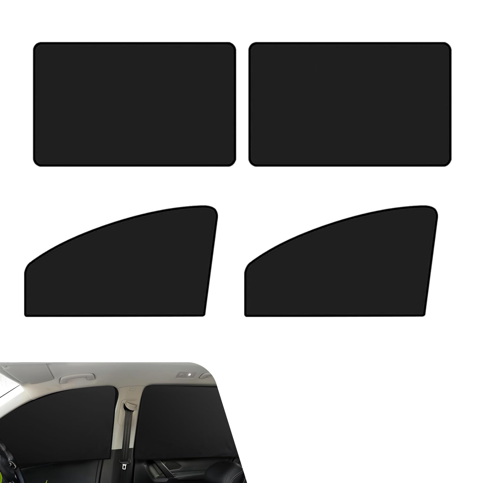 Photo 1 of CyperFair Car Side Window Sun Shades (4 PCS, Black)