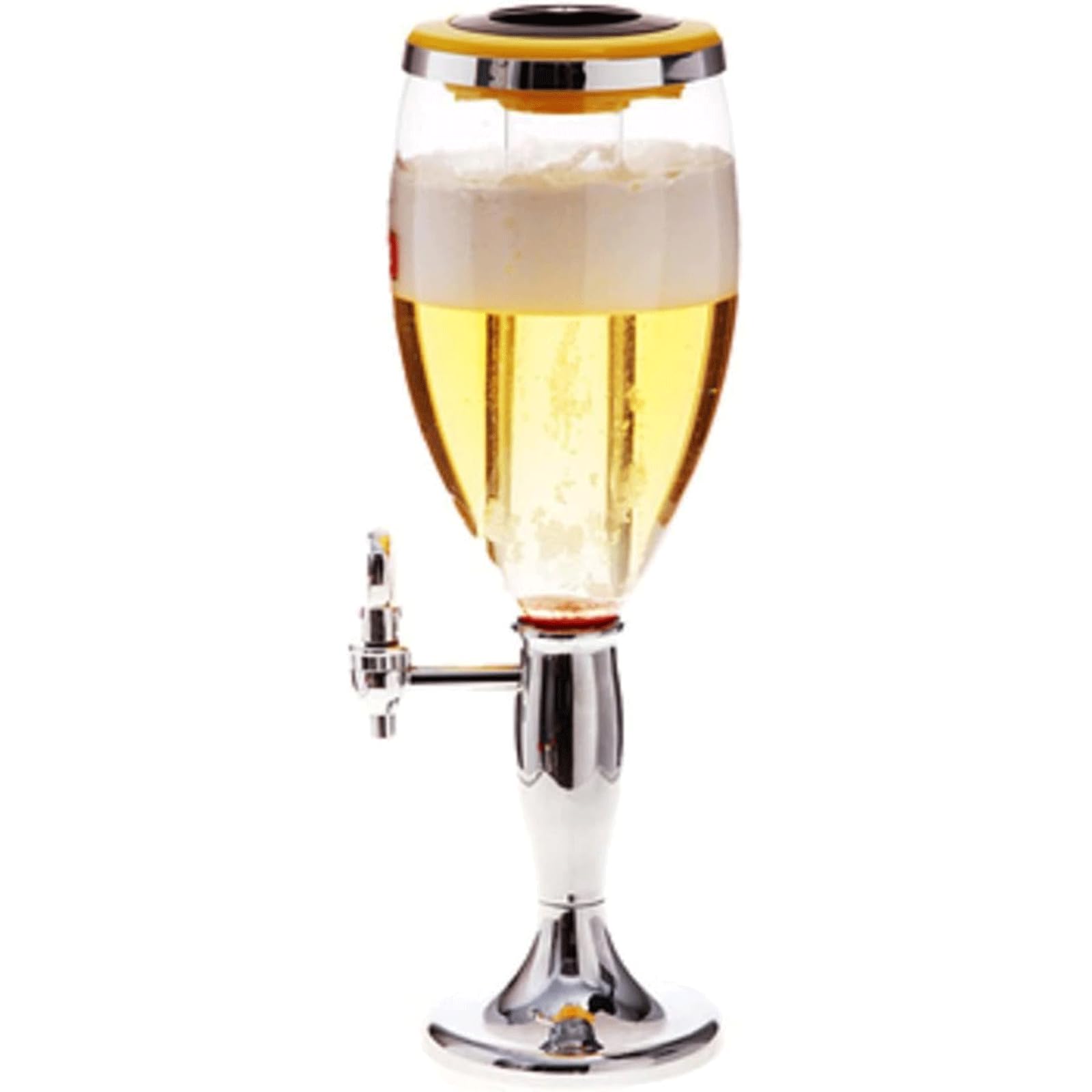 Dispensador Torre de cerveza ABS con pico, torre de bebidas comercial con luces LED y carámbanos, dispensador de bebidas para Bar fiesta KTV Cerveza