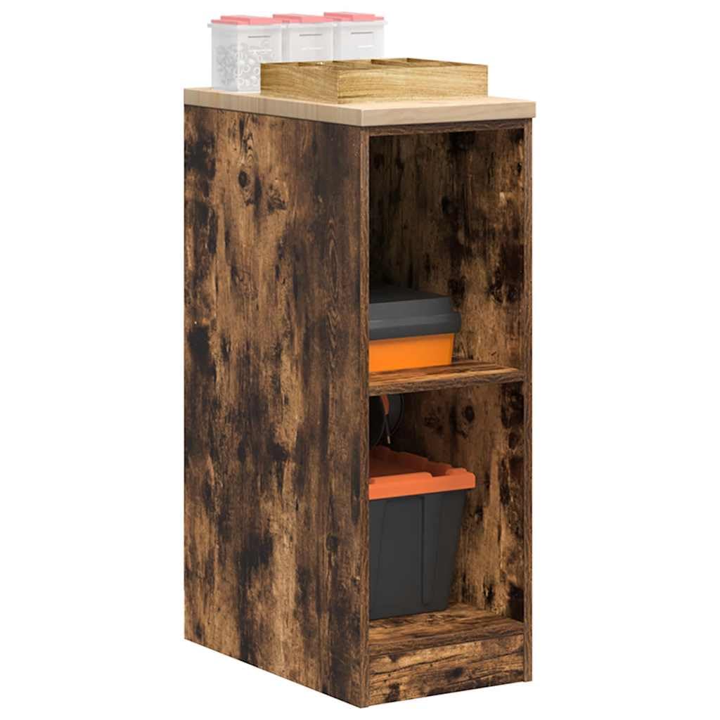 INLIFE Garagen-Aufbewahrungsschrank Räuchereiche Massivholz Kiefer,Wirtschaft & Industrie,Gewerbliche Lagerung,Industrieschränke,Braun,15.95 KG,860530