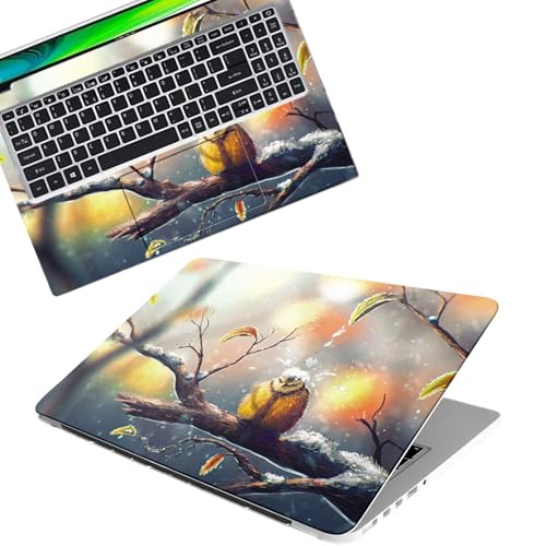 Image of Galaxsia Floral D61 Full Body Vinyl Laptop Skin /Sticker /Cover Upto 15.6 Inches Laptops Laminated-Removable-HD Quality Compatible for Hp-Dell-Sony-Lenovo-Asus etc.(15x10 Inches)