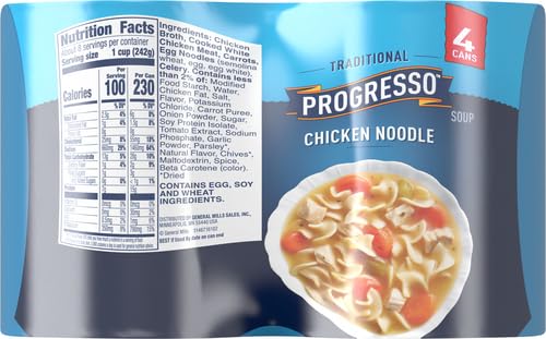 Image of Progresso Traditional, Chicken Noodle Soup, Ready To Serve, 19 oz.,(Pack of 8)