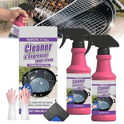Fast-Acting Heavy Duty Grill Degreaser Spray, Bbq Grill Cleaner,Grill Cleaner For Outdoor Grills, All Purpose Heavy Duty Cleaner for Burnt Food & Grease