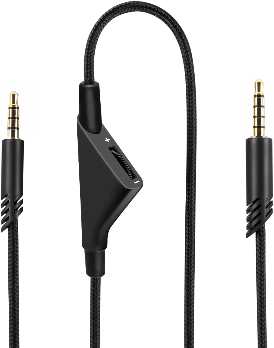 QJYTH Replacement A10 Cord Compatible with Astro A10 Headset, A10 Inline Volume Audio Cable for Astro A10/A40/A40TR Gaming Headset, Compatible with PS5/PS4 Controller(6.5 Feet)