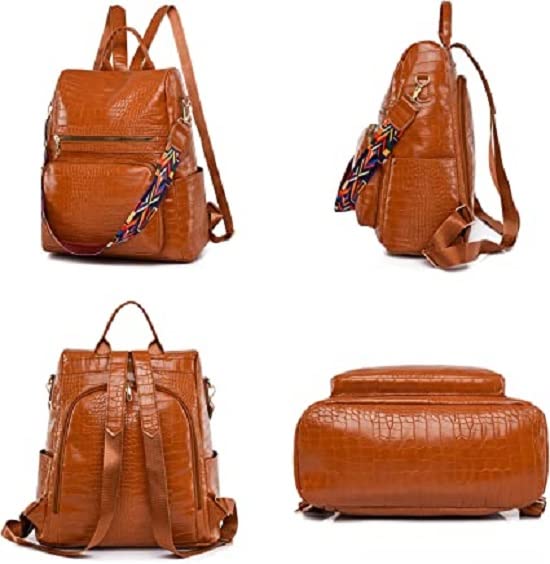Craftwood Backpack for women Backpack Purse for Women Fashion Leather Designer Travel Lady Shoulder Bag with sling belt fashion Backpack Women Trendy Backpack travel backpack for office/colleg 2