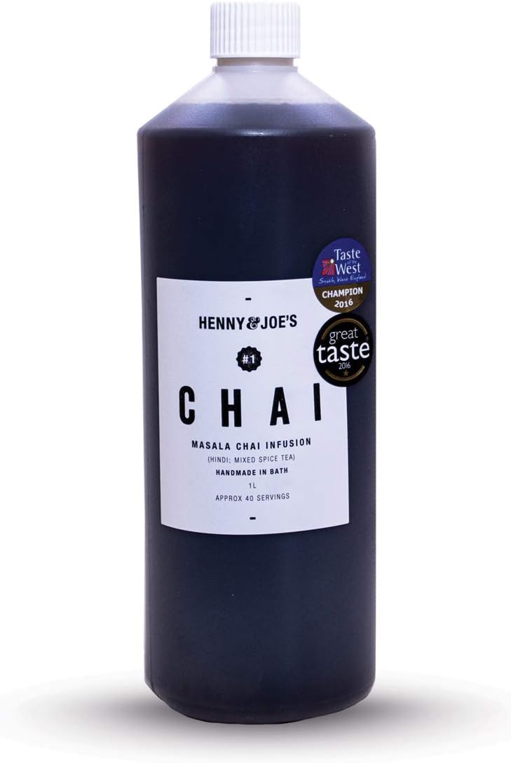 Henny & Joe's Masala Chai Concentrate Syrup Indian Blend of Spices for Tea & Latte 100