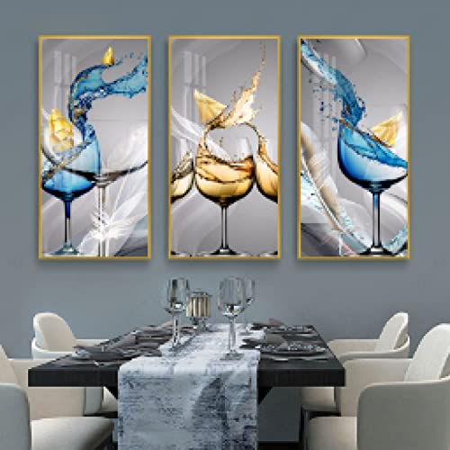Peinture de verre de vin pour deco de salle a manger moderne