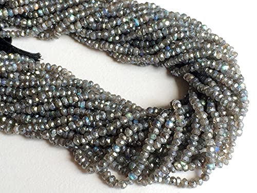 Labradorite facettée 1 strand de 14 inch pour création de bijoux en pierre fine