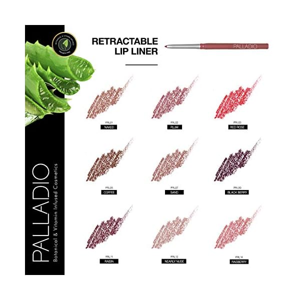 Palladio-Retractable-Waterproof-Lip-Liner-High-Pigmented-and-Creamy-Color-Slim-Twist-Up-Smudge-Proof-Formula-with-Long-Lasting-All-Day-Wear-No-Sharpener-Required-Nearly-Nude-1-Count Palladio Retractable Waterproof Lip Liner High Pigmented and Creamy Color Slim Twist Up Smudge Proof Formula with Long Lasting All Day Wear No Sharpener Required, Nearly Nude