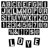 42 Stück Buchstaben Schablone Schablonen Buchstaben 10 cm Wiederverwendbare Buchstabenschablonen Kunststoff Zahlen Schablonen zum Malen Auf Holz Wand Stoff DIY