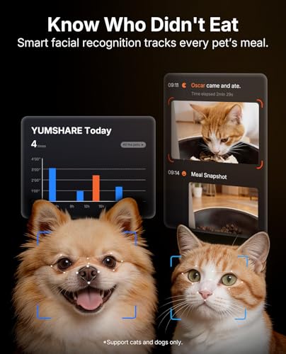 Image of PETKIT Automatic Cat Feeder with Camera, Upgraded Multi-Cat Recognition, 2.4G&5G WiFi Pet Feeder with Freshness Preservation,3L Timed Food Dispenser with Low Food Sensor,Night Vision Motion Capturing