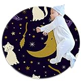 Dimension – 70 cm de diamètre, étonnamment doux pour être doux au toucher et en peluche tout en étant résistant à la circulation fréquente, ce qui est confortable, chaud et respirant, offrant un excellent confort pour vos pieds nus.