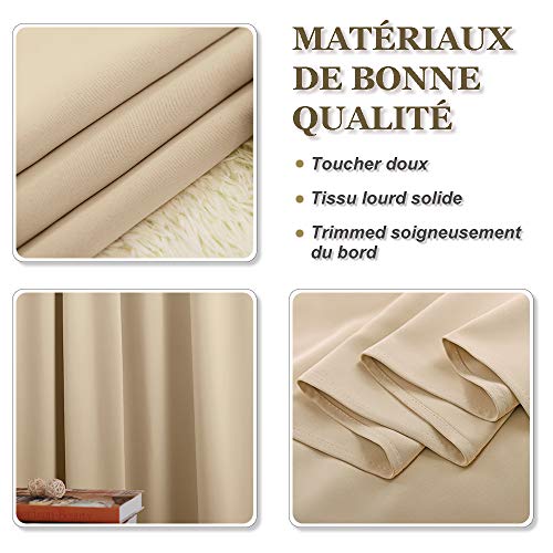 Pony Dance Living Room Curtains - Window Treatments Blackout Curtain Panels Back Tab & Rod Pocket Draperies Energy Saving Drapes For Dining Room, W 52 By L 72, Biscotti Beige, 2 Pieces #TOP4