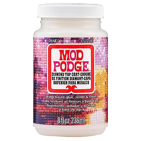 Mod Podge Top Coat, Premium All-in-One Glue, Sealer, and Finish Perfect for Preserving Diamond Puzzle Arts and Crafts Projects, CS27590, Clear Cover