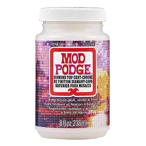 Mod Podge Diamond Top Coat, Premium All-in-One Glue, Sealer, and Finish Perfect for Preserving Diamond Puzzle Arts and Crafts Projects, CS27590