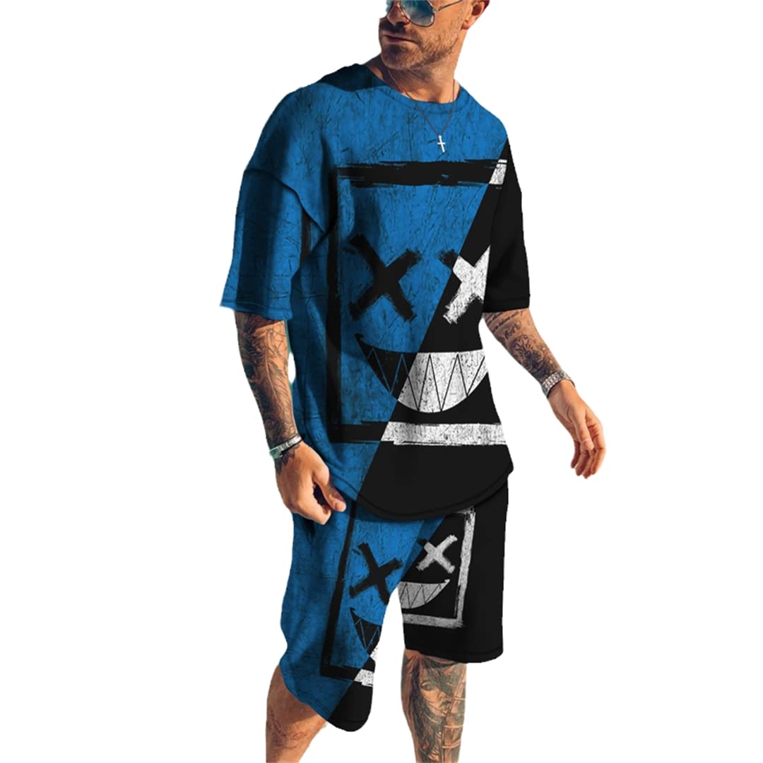 Ensemble 2 pièces homme imprimé 3D coloré Ts1411 taille S - 7