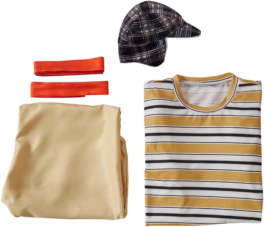 RocailleCos El Chavo Cosplay Costume T-shirt Pants Hat Suit Outfits Halloween Uniform for Adult Men - Image 5