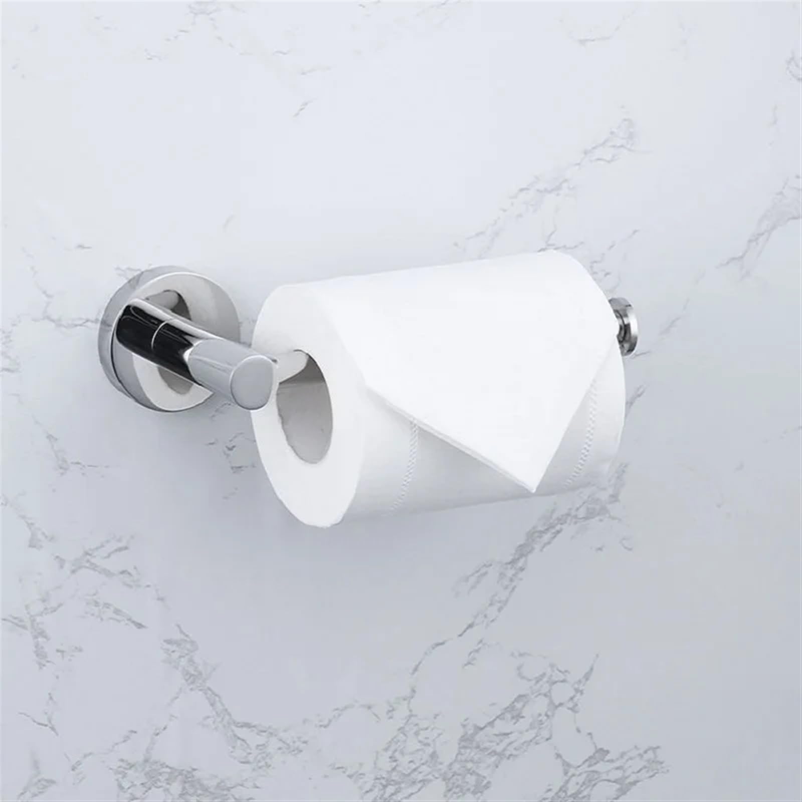 Porta Scottex Cucina Set di ferramenta for il bagno Anello portasciugamani cromato lucido Porta carta igienica Barra porta asciugamani Gancio Kit accessori(4Pcs Whole Set)