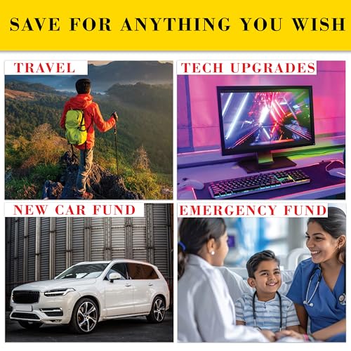 Image of SWAGSTATION Money Saving Box for Kids and Adults | Wooden Money Bank with Lock | Big Size Piggy Bank 2 Lakh Target | 1 Lakh Saving Box with Numbers | Undiyal Hundi Piggy Bank (1 Lac Money Box)