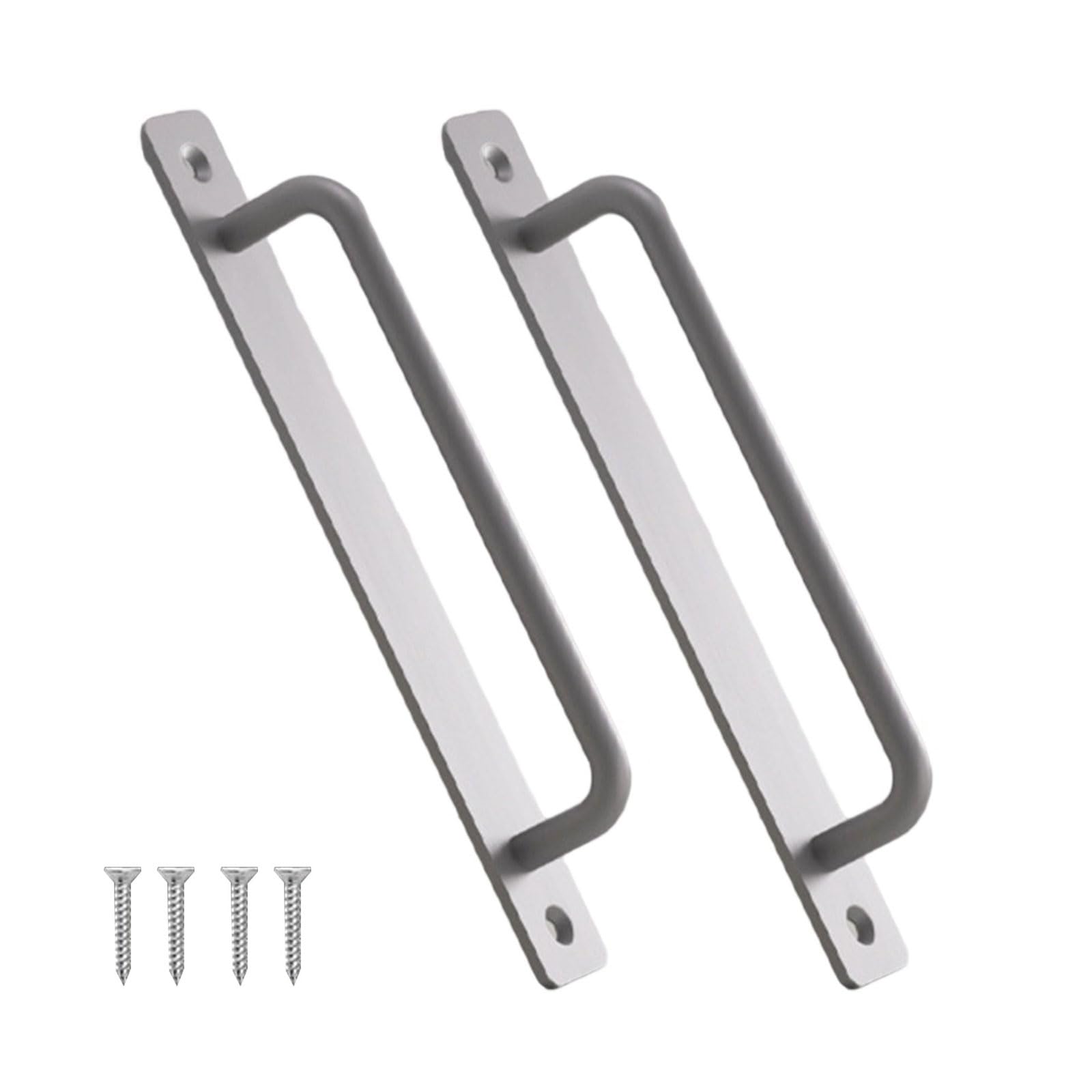 Tsophreniq Silver 210Mm Of 2 Multipurpose Sliding Door Handles Sturdy Aluminum Alloy Hole Center For Bathroom Closet And Kitchen Supplies Garage Door Handle