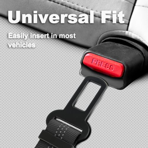 Plutus Pet Dog Seat Belt for Car, Adjustable Dog Car Harness with Carabiner Clip, Reflective Safety Dog Seatbelt Leash with Elastic Bungee, Black - Image 5