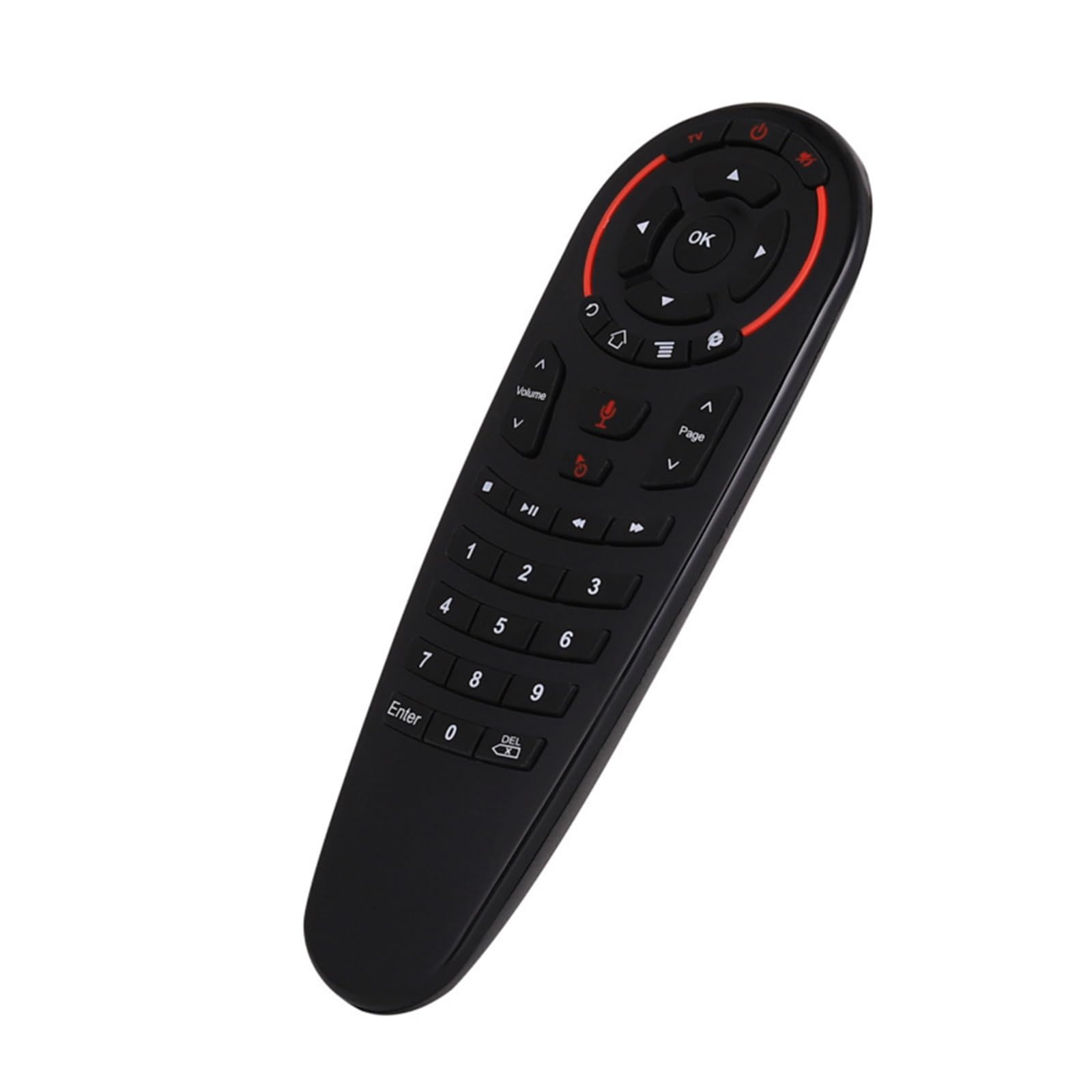 1pc Voice Flying Mouse Fernbedienung 2.4G Air Mouse USB-Empfänger Infrarot-Lernen Eingebautes Gyroskop for Android TV-Box