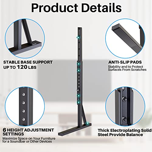 Ezise Universal Tv Stand For All Brand 22"-75" Tvs, Heavy Duty Table Top Tv Legs/Feet With All Mount Hardware Include, Fits All Brand Tv Stand Base Replacement #TOP3