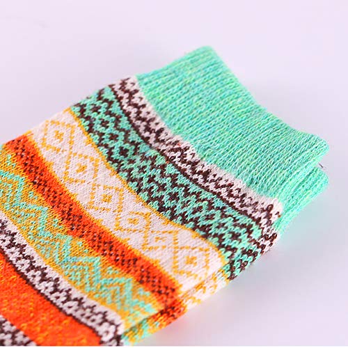 Image of Yoicy Womens Super Thick Wool Socks - Soft Warm Comfort Casual Crew Winter Socks (Pack of 3-5), Multicolor