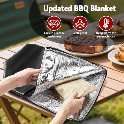 BBQ Blanket para reposar carnes, reutilizable, cuero miniatura 2