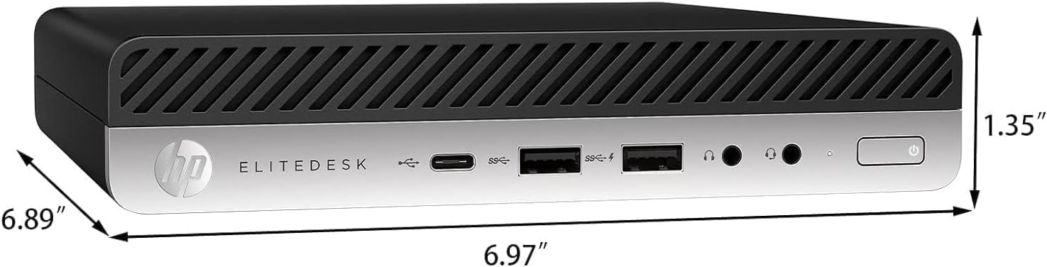 HP EliteDesk 800 G5 Mini Business Desktop PC, Core i5-9500T 2.2GHz-3.7GHz, 8GB DDR4 RAM, 256GB SSD, Keyboard and Mouse, WiFi, Windows 11 Pro (Renewed)