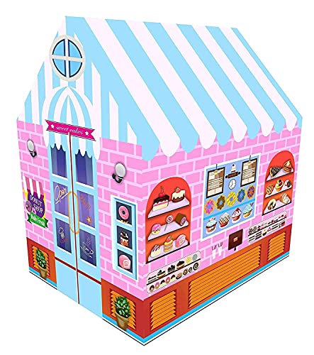 ARHA IINTERNATIONAL Jumbo Size Extremely Light Weight,Water Proof Cottage of Love Kids Play Tent House for 3-10 Year Old Girls&Boys,Multicolor, 1 Tent House Theme