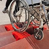 DEOCAE Türschwellenrampe, Fahrradrampe für Treppe, Tragbare, Leichte Kunststofframpe, für Einfahrt, Bürgersteig, Auto, Roller, Fahrrad, Motorrad