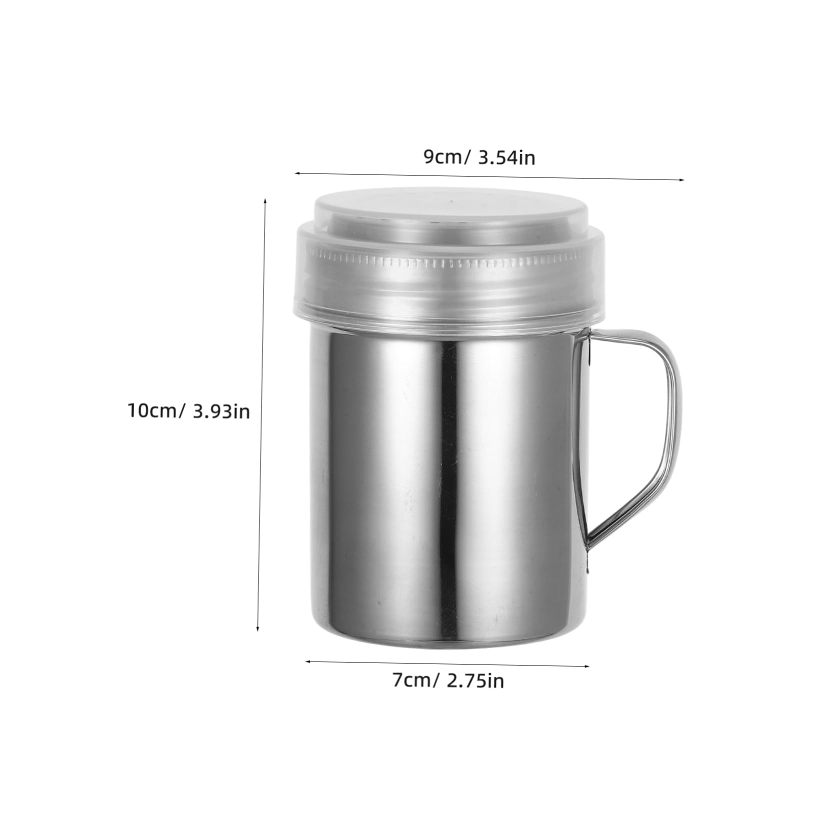HEALLILY Stainless Steel Dredge Shaker for Baking and Cooking Powder Shaker with Sieve for Flour Salt Cocoa and Easy to Clean and Portable